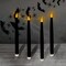 Mod Lighting and Decor LED Flameless Halloween Taper Candles - 9.25" - Black - Set of 4